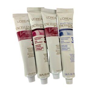 LOreal Paris Excellence Creme Conditioning Treatment 4-Pack 1.86 Fl Oz Tubes